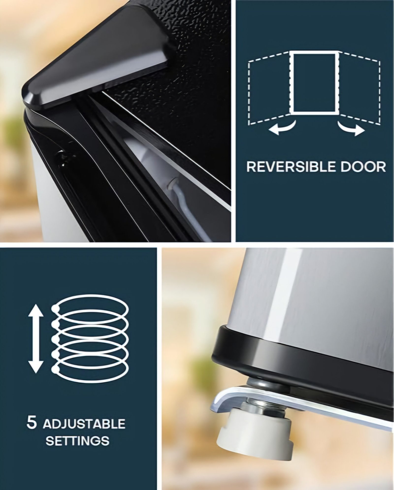 LEONARD USA 60 L Inverter Stainless Steel Door Mini Fridge for Room, Home, Office or Bar (Based on American Technology) (Stainless Steel & Black, LE-USA-SDIMFF, Standard Single door) - Image 11