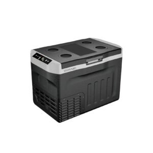 LEONARD LEONARD USA Car Fridge Cooler Freezer 35 L With Compressor, Vehicle Refrigerator With 12/24V DC 110-240V AC For Indian Cars, SUV, RV, Camping, Outdoor (Black) (Based On American Technology)